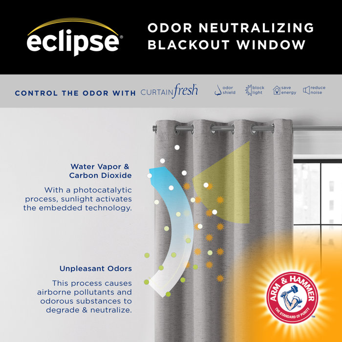 Eclipse Curtains Eclipse Lawson Arm & Hammer Odor Neutralizing Blackout